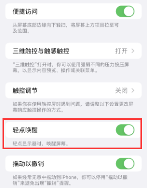 泸西苹果授权维修站分享iPhone轻点无法唤醒怎么办 