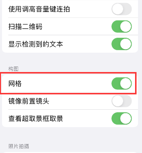 泸西苹果手机维修网点分享iPhone如何开启九宫格构图功能 